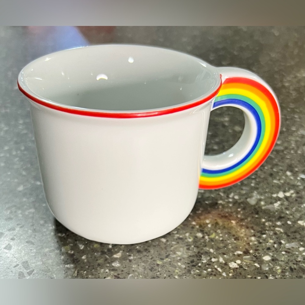VINTAGE Vandor 1978 Original Rainbow Handle Ceramic Mug Collectible Coffee Tea - Picture 2 of 10